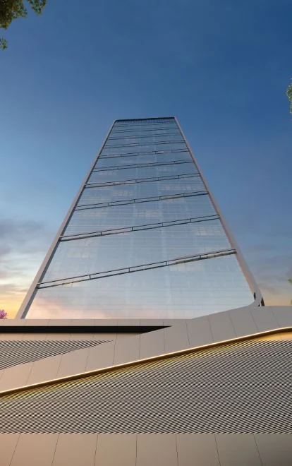 Imagem oficial de divulgação de City Corporate by Pininfarina, Goiânia. Pode ser perspectiva artística.