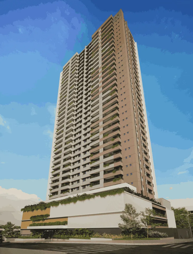 Imagem oficial de divulgação de UNA Areião, Goiânia. Pode ser perspectiva artística.
