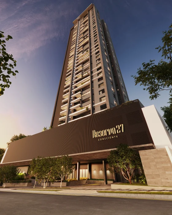Imagem oficial de divulgação de Reserva 27 Consciente, Goiânia. Pode ser perspectiva artística.