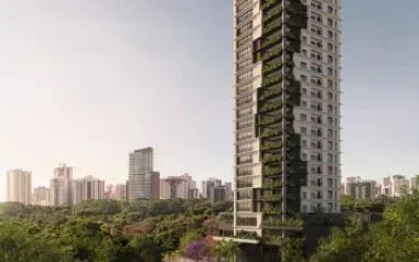 Imagem de divulgação do Casa Conceito Marista, em Setor Marista, Goiânia. Pode ser perspectiva artística.