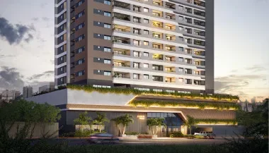 Imagem de divulgação do Fusion Dinâmica Home, em Setor Nova Suíça, Goiânia. Pode ser perspectiva artística.