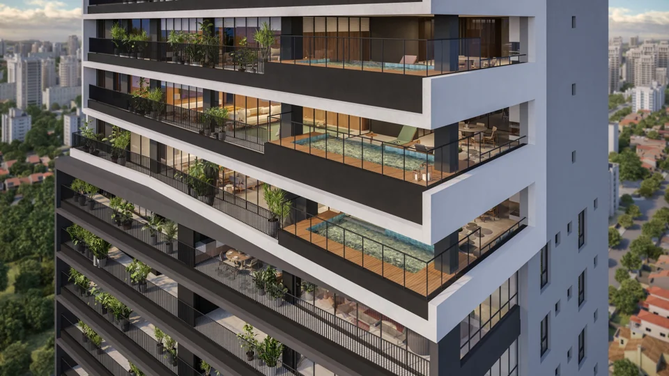 Imagem oficial de divulgação de Arq Opus, Goiânia. Pode ser perspectiva artística.